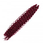 Extensie de par afro Deep Water Wave Twist Crochet de 80 cm Cod ADW10 Dark Burgundy